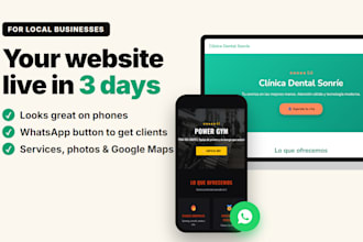 build a website for your local business with whatsapp