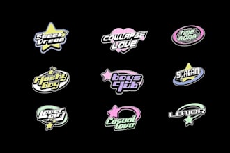 create streetwear y2k grunge logo design