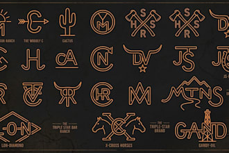 design a western, cattle brand style logo creation