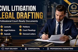 draft civil litigation lawsuit legal motion appeal court petition demand letter