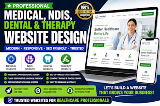medical website design, ndis healthcare website, dental website  therapy website