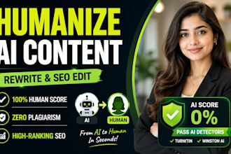 humanize ai content, edit, and rewrite SEO content