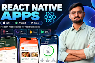 develop a react native app for ios and android with expo
