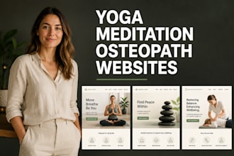 yoga website meditation website and osteopath website design