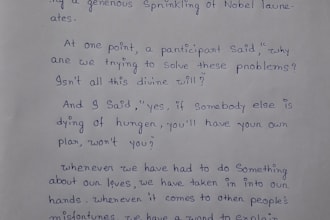 write neat handwritten notes in english or bengali