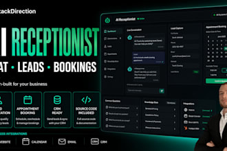 develop an ai receptionist for calls, chat and bookings