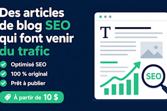 rediger vos articles de blog SEO optimises et prets a publier