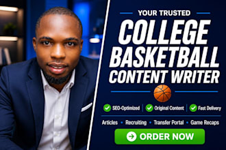 write ncaa college basketball articles about kentucky, unc and recruiting