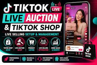 setup tiktok live auction  tiktok shop live selling