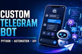 build a python telegram bot with API integrations and automation