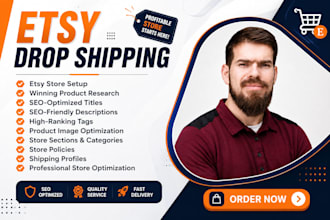 create a professional etsy dropshipping store with SEO