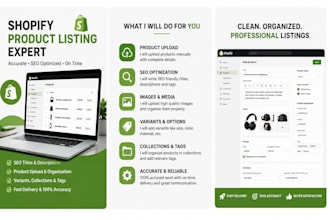 create shopify product listings
