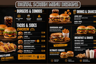 digital food truck menu static fast food truck menu with digital qr code design