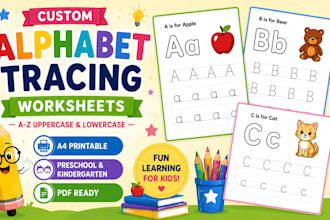 design printable alphabet tracing worksheets