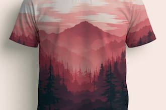 create a custom illustrated t shirt design for you