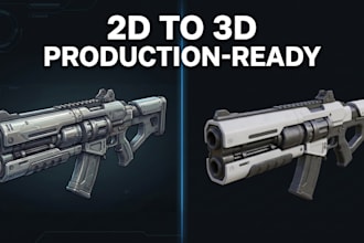 turn your 2d concept or ai art into a game ready 3d model