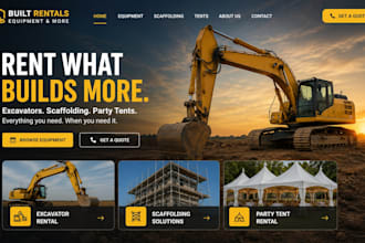 do wix excavator rental website scaffolding website party tent rental website