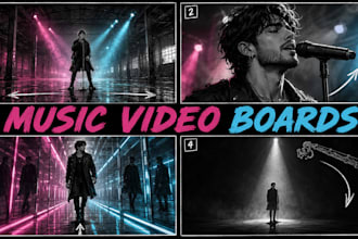 create cinematic storyboards for music videos artists directors producers