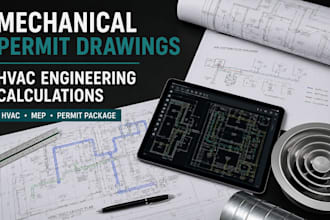 mechanical permit drawings with hvac engineering calculations