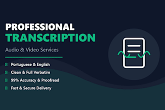 transcribe audio and video files in clean or full verbatim