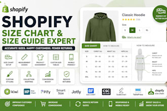 setup shopify size chart kiwi mp pify smart jotly bf  csc scalechart tablepress