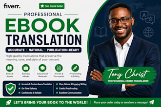 professionally translate your ebook accurately and naturally