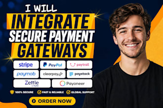 integrate stripe paypal paytrail paymob clearpay paystack zettle payoneer