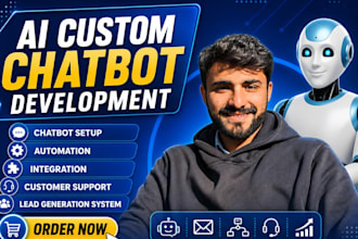 develop an ai website chatbot with live support chat, faqs, and lead generation