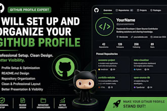 set up and organize your github profile for more stars