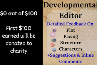 provide developmental editing for your novel