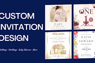 design a personalised invitation for any special occasion