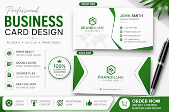 design modern professional business card and visiting card