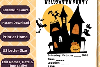 design a halloween printable party bundle