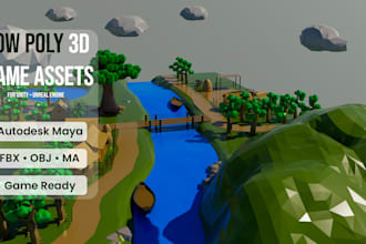 create game ready low poly 3d assets in autodesk maya