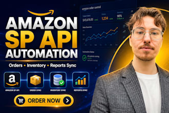 automate amazon orders, inventory sync and seller reports using sp API