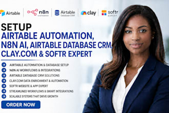 airtable automation, n8n ai, airtable database crm, clay com, softr expert