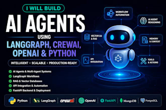 build ai agents using langgraph crewai openai and python