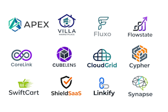 design business, saas, startup and modern tech logo