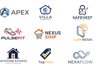 design business, saas, startup and modern tech logo