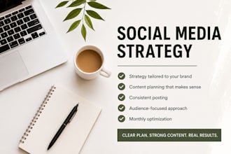 be your social media strategist for 30 day