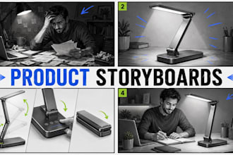 create product storyboards for crowdfunding videos startup brand launches