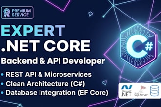 consult and develop your net core backend application