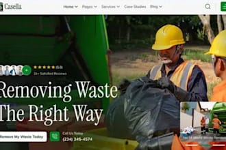 design wix hauling website junk removal dumpster rental service website