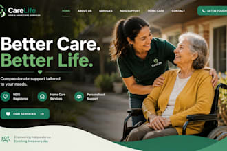 do wix disability support website ndis service website home senior care website