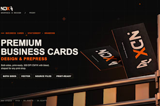design a modern double sided business card, print ready