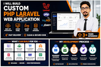develop custom PHP laravel web app using jquery ajax