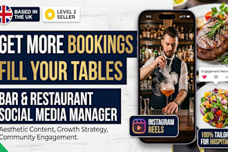 be your UK restaurant and bar social media manager and reels creator