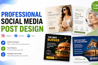 criar posts profissionais para facebook e intagram