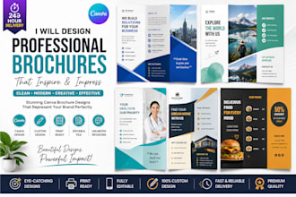 create professional canva brochure, catalog, company profile and booklet designs