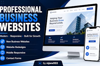 build a modern responsive website for your new business